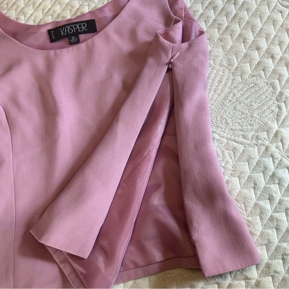 Kasper Orchid Sleeveless Shell Top Size 8P | Lined, Side Zip, Office to Evening - Picture 8 of 11